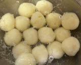 さつま芋の白玉団子！きな粉を添えて作り方3写真