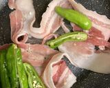和風　豚シシトウパスタ作り方3写真