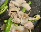 和風　豚シシトウパスタ作り方4写真