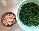 鶏もも肉と青ネギの煮物作り方1写真