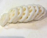 蓮根の明太チーズはさみ焼き作り方2写真