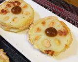 蓮根の明太チーズはさみ焼き作り方9写真