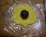 さつま芋まんじゅう　黒胡麻ソースかけ作り方5写真