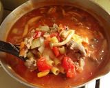 牛肉と玉葱のトマトスープパスタ作り方5写真