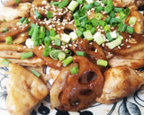 簡単に♪鶏むね肉とれんこんの照り焼き♪作り方4写真