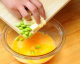 枝豆とチーズの出し巻き卵作り方2写真