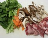 ご飯が進む♡豚肉と小松菜の味噌炒め♡作り方1写真
