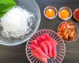 まぐろ刺のキムチ丼作り方1写真