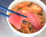 まぐろ刺のキムチ丼作り方3写真