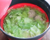 レンジで！鶏団子とキャベツの優しいスープ作り方4写真