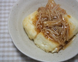 揚げ焼き豆腐♪エノキとろとろ出汁かけ♪作り方9写真