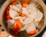【サバ缶レシピ】サバの味噌汁(あら汁風)作り方3写真