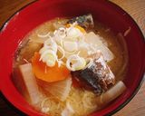 【サバ缶レシピ】サバの味噌汁(あら汁風)作り方7写真