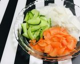 お刺身のお供・つま代わり ピーラー野菜作り方1写真