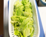 マグロとレタスのわさび醤油和え作り方1写真