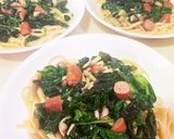 ほうれん草としめじのナムル風パスタ作り方5写真