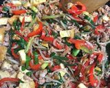ひき肉とお野菜のスタミナ丼作り方9写真