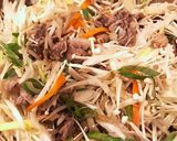 野菜たっぷり！柳川風卵とじ牛丼作り方4写真