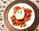 ハロウィンディナー・チキンの簡単煮込み作り方6写真