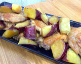 ほくほくさつまいもと手羽先の甘辛煮♬作り方7写真