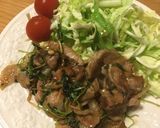 時短！蜂蜜豆苗豚肉炒めでアフリカ森林保全作り方7写真