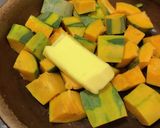 カボチャのパセリバターのホットサラダ作り方4写真