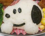 キャラ弁　スヌーピー作り方1写真