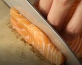炙りサーモンおこげ寿司作り方1写真