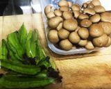 ♡農家直伝♡四角豆ときのこのマヨソテー作り方1写真