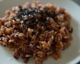 炊飯器で小豆たっぷりお赤飯作り方8写真