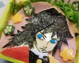 鬼滅の刃☆冨岡義勇☆キャラ弁作り方1写真