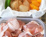 専用調味料で鶏肉と揚げ長芋のレモンソテー作り方2写真