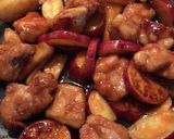 さつまいもと鶏肉の黒酢煮作り方5写真
