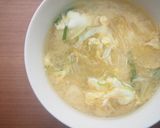 卵・春雨・ねぎのお味噌汁！ツルツル美味♪作り方5写真