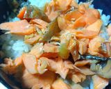 鮭キムチ卵かけごはん作り方3写真