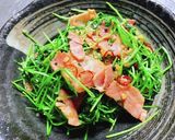 豆苗とベーコンのペペロンチーノ作り方5写真