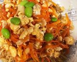 人参しりしりの餡掛けそば飯♬作り方6写真