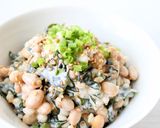 簡単に【もち麦大豆とワカメのごまサラダ】作り方3写真