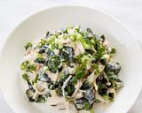 簡単に【もち麦大豆とワカメのごまサラダ】作り方5写真