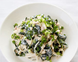 簡単に【もち麦大豆とワカメのごまサラダ】作り方5写真