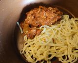 ヨウサマの減塩牛スジ風デミソースパスタ作り方5写真