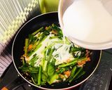 鮭フレークと小松菜のクリームスパゲティ作り方5写真