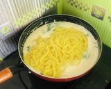 鮭フレークと小松菜のクリームスパゲティ作り方6写真