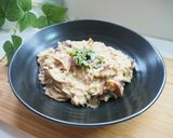 <減塩> 酒粕のゆずきのこリゾット作り方5写真