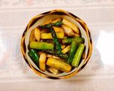 簡単！菊芋とアスパラの七味ソース炒め作り方5写真