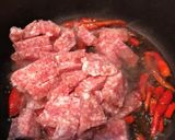 葉唐辛子のひき肉炒め作り方3写真