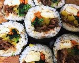 巻き簀が無くてもＯＫ！簡単キンパ作り方14写真