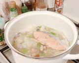自然派！野菜とシャケのクリームスープ作り方1写真