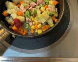 レバー粉末と野菜のトマト煮　離乳食作り方3写真