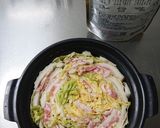 豚バラと白菜のミルフィーユ鍋作り方3写真